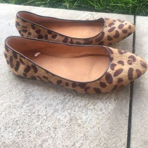 Gap point toe leopard print flats